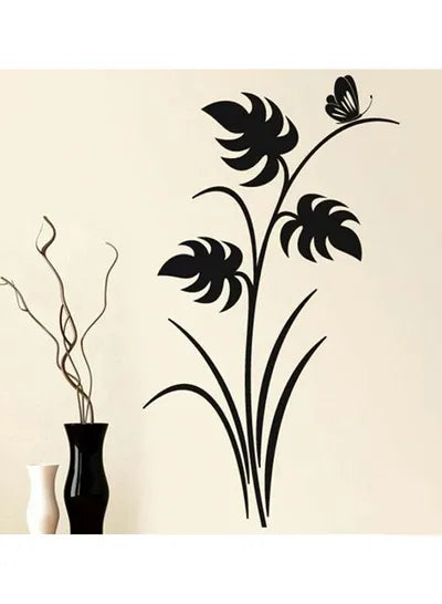 Wooden Flower Leaves Wall Sticker