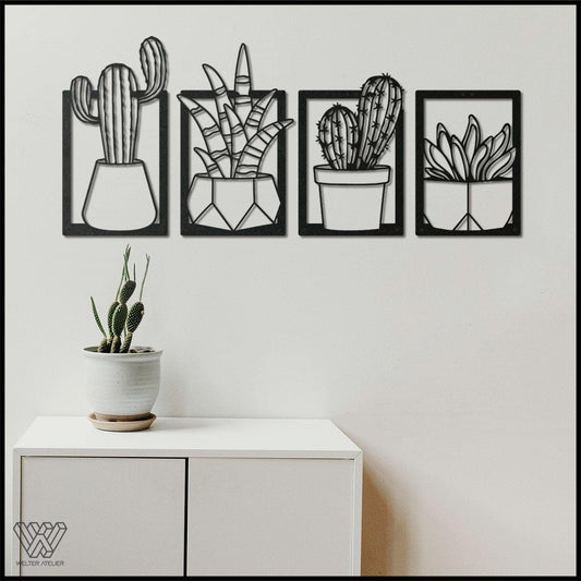 Wooden Botanical Plant Wall Decoration