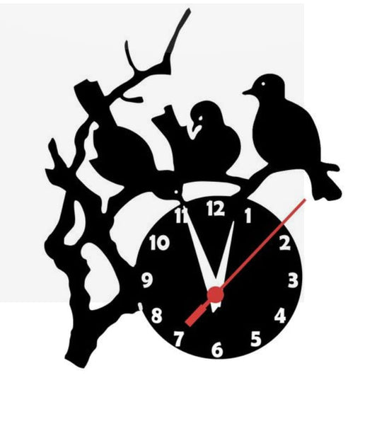 Wooden Bird Wall Clock