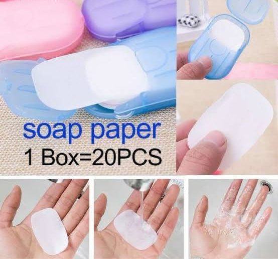 Travel Paper Soap Pack of 20 Pcs