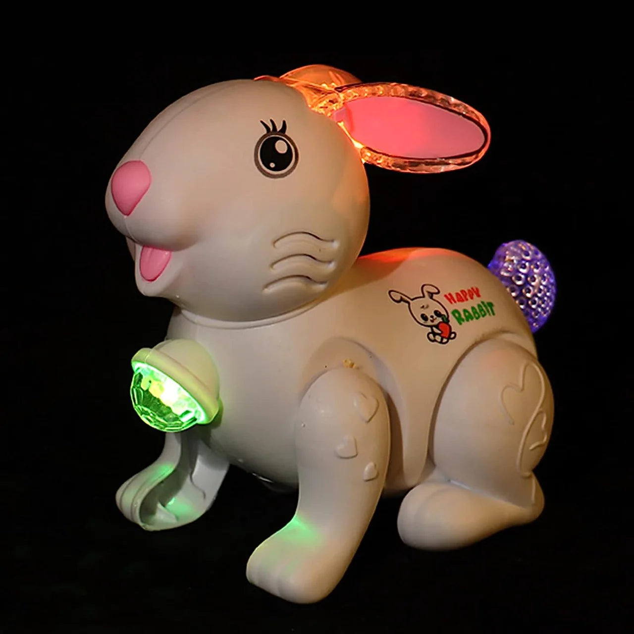 Walking Funny Bunny Glowing Lights and Music Toy for Kids