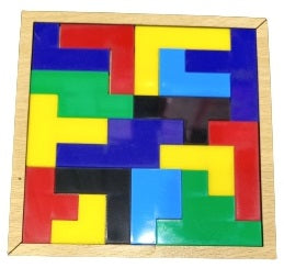 Wooden Square Puzzle - Bricks Game (Size 5x5 inch) Wooden + Acrylic Material