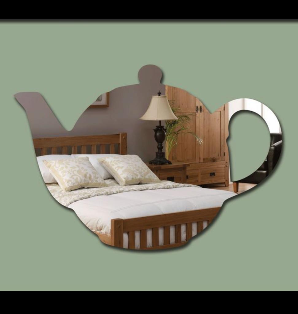 Teapot Acrylic mirror wall stickers 15 inch size