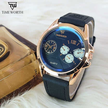 Timeworth Round Dial Strap Watch