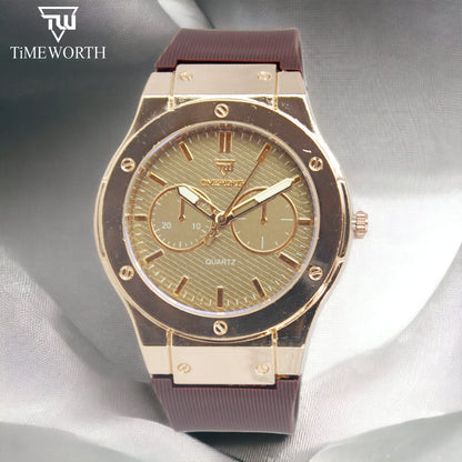 Timeworth Round Dial Quartz Stylish Watch