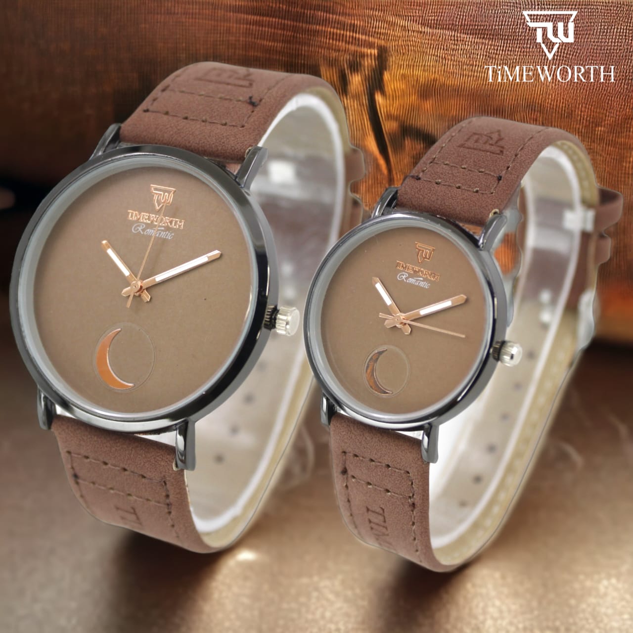 Timeworth Pair Strap Watch New Design (Random Color)