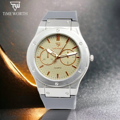 Timeworth Round Dial Quartz Stylish Watch