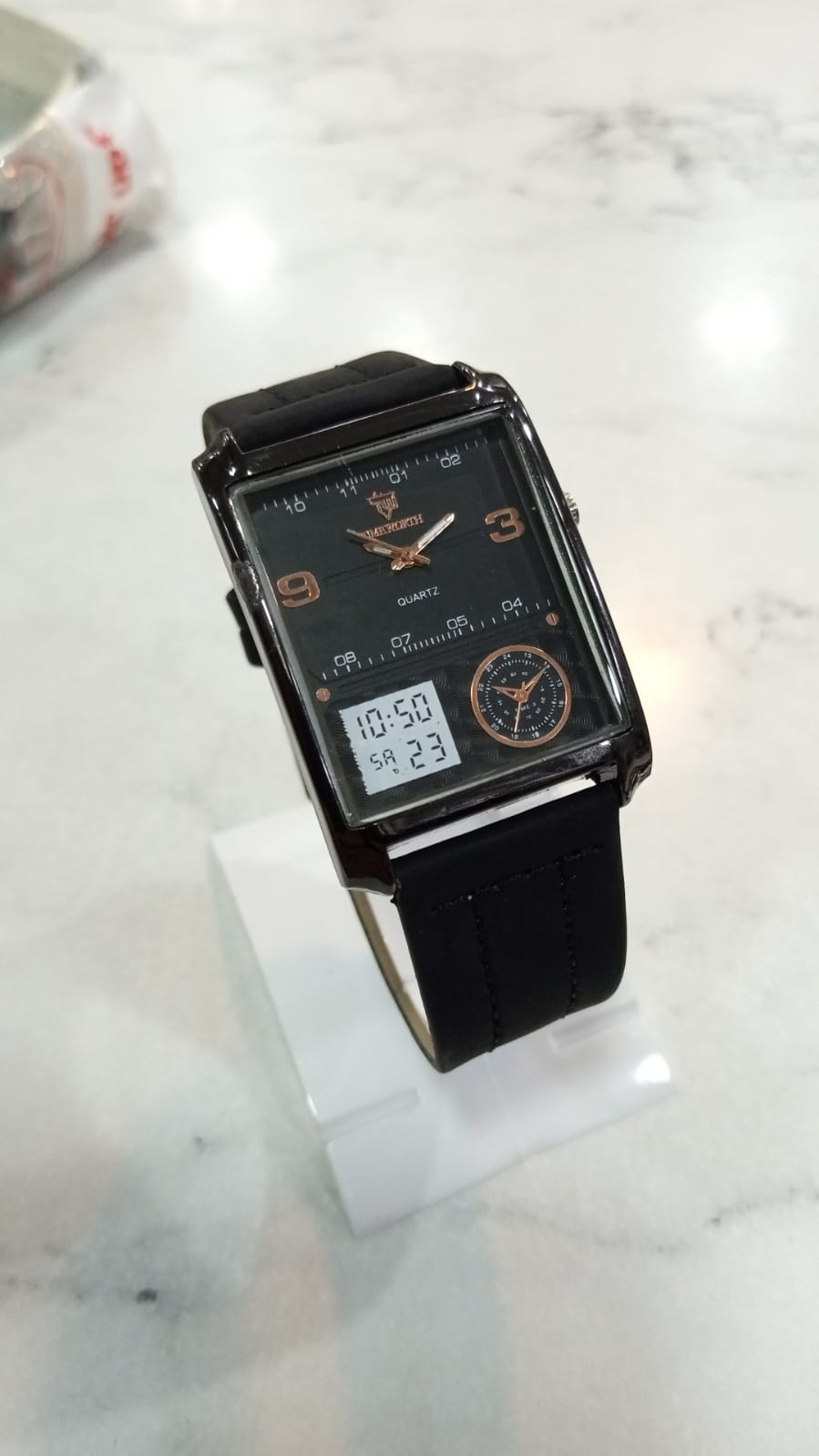 Timeworth Quartz Square Dial Watch - Without Box (Random Colour)